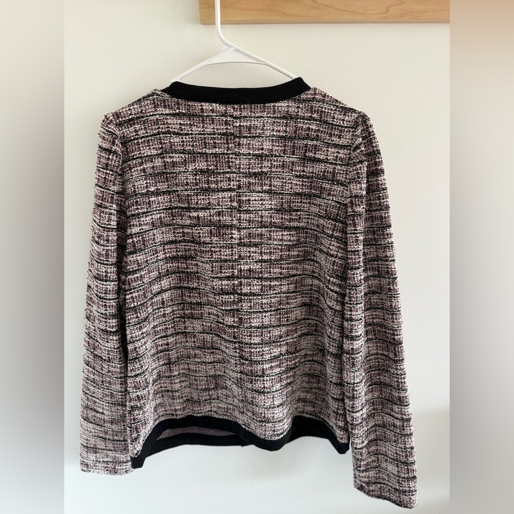 NWT Maurices Cropped Tweed Button Down Cardigan Large - Picture 5 of 6